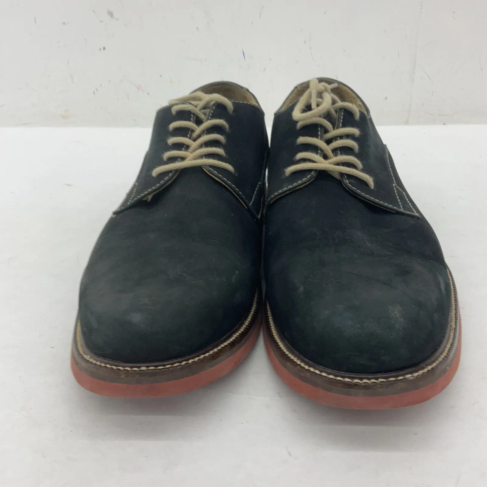 1901 Men's Black & Cream Nubuck Oxford Dress Shoes Size 13 Preowned
