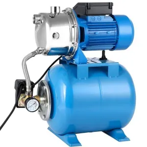 1HP Shallow Well Pump with Pressure Tank, Maximum Head 157FT, 1320GPH 115V Automatic Water Booster Jet Pump for Home, Garden, Lawn