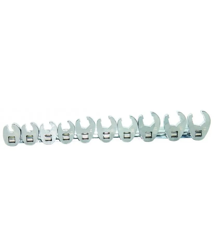 3&#x2F;8&#x27;&#x27;Dr&#x20;Flare&#x20;Crowfoot&#x20;Nut&#x20;Wrench&#x20;Rail&#x20;10&#x20;pc&#x20;SP20574&#x20;-&#x20;SP&#x20;Tools