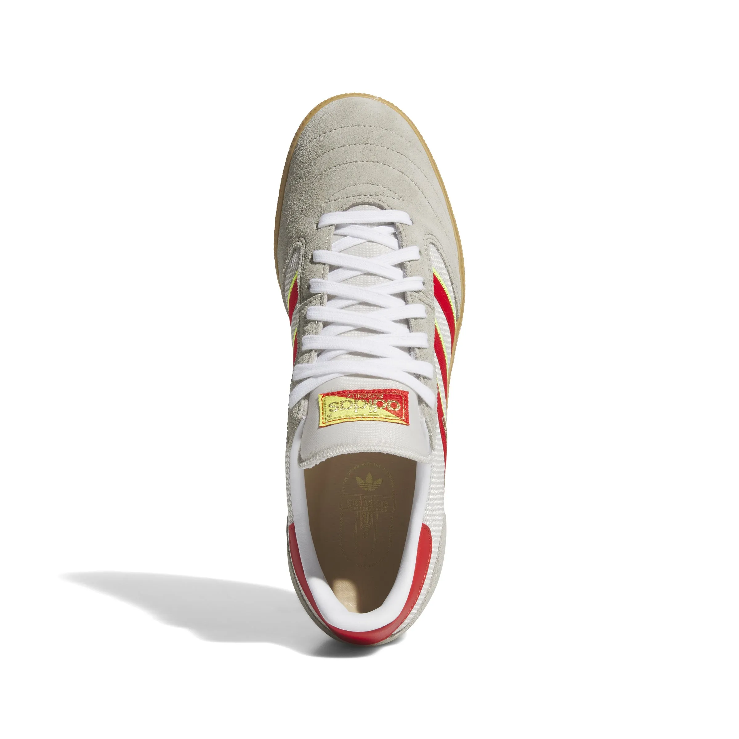 Adidas Busenitz Vintage Skate Shoes-White/Grey/Red/Gum
