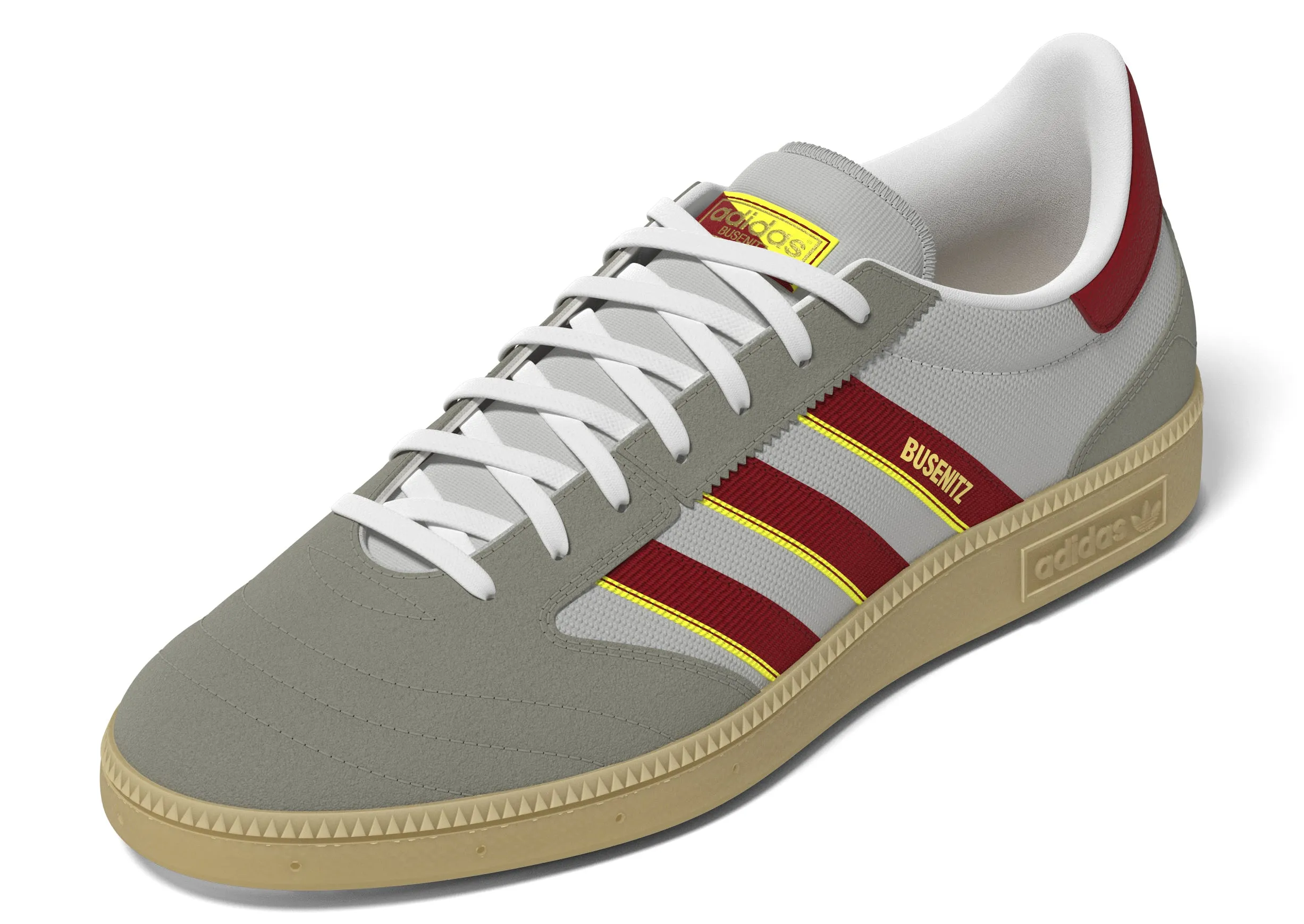 Adidas Busenitz Vintage Skate Shoes-White/Grey/Red/Gum