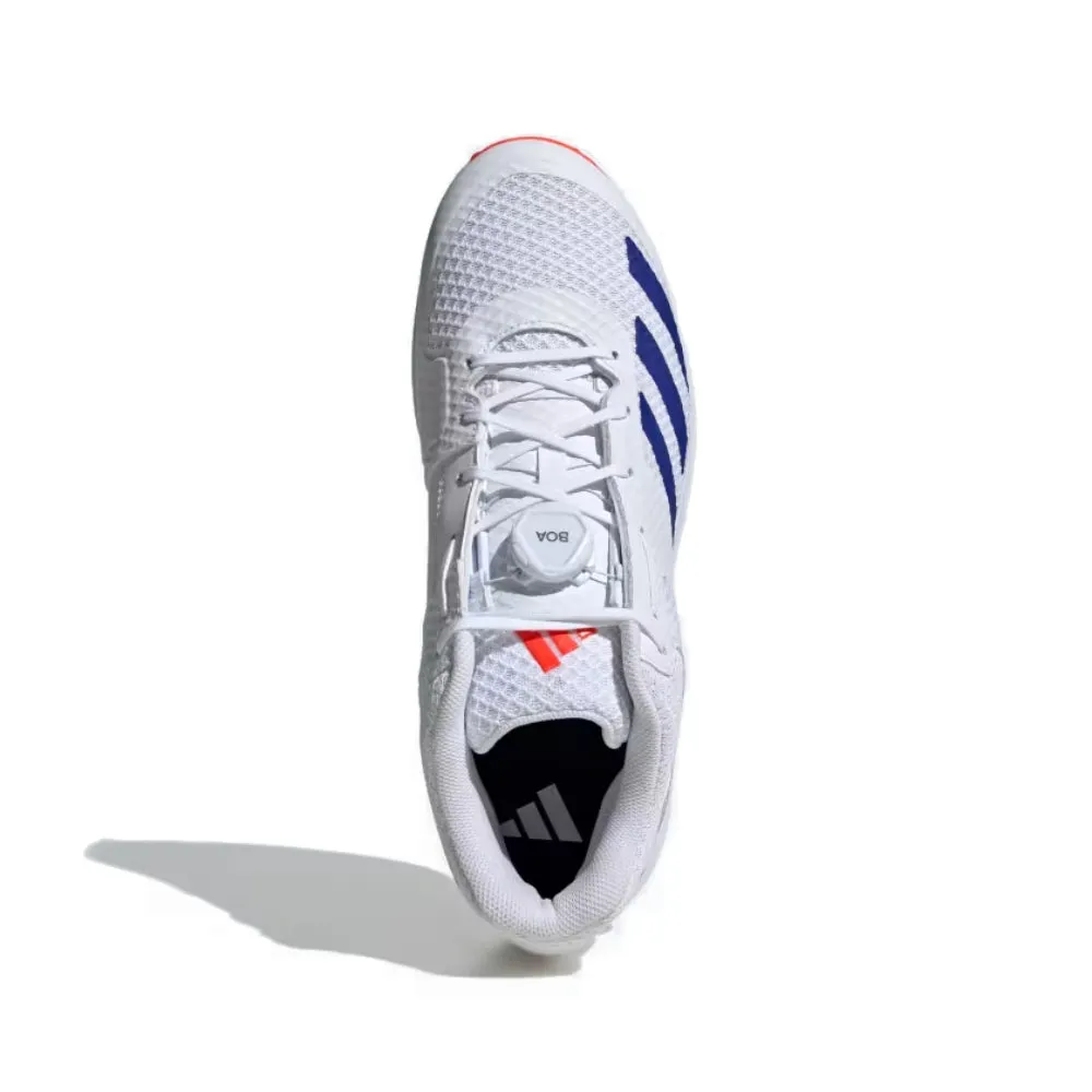 Adidas Men's Adipower Vectorid 20 Cricket Shoe (White/Blue/Red)