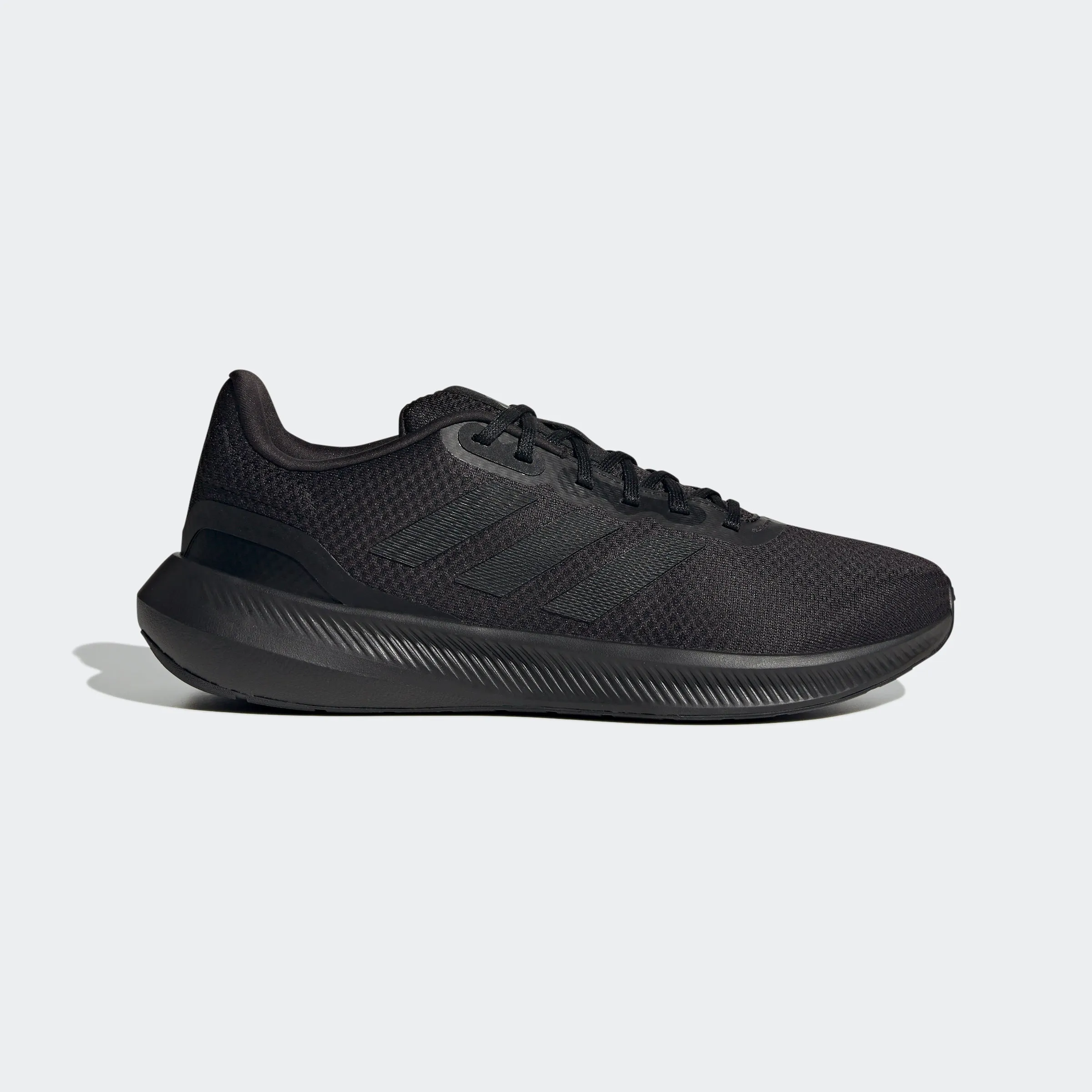 adidas RUNFALCON 3.0 Wide Cloudfoam Running Shoes | Black | Men's
