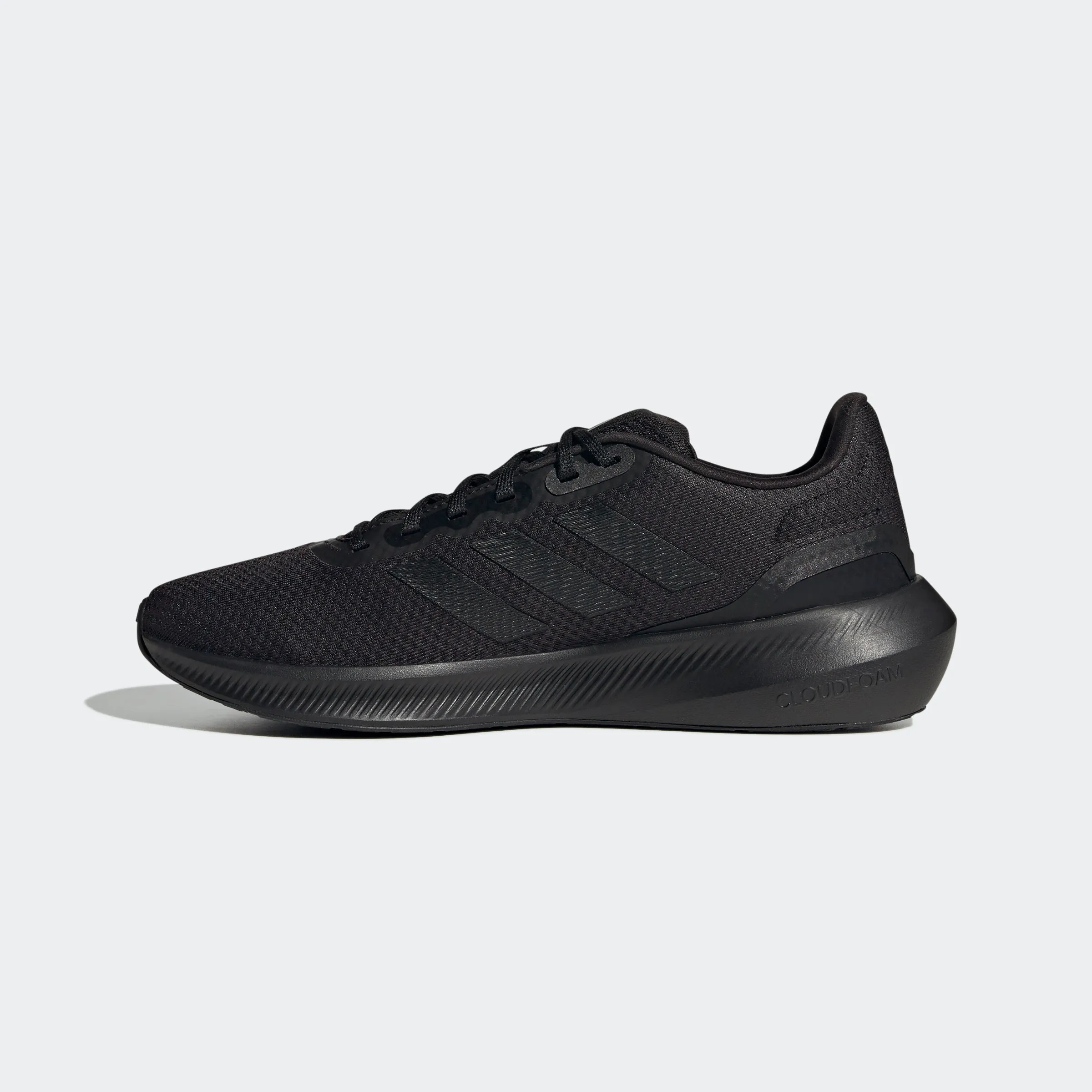 adidas RUNFALCON 3.0 Wide Cloudfoam Running Shoes | Black | Men's