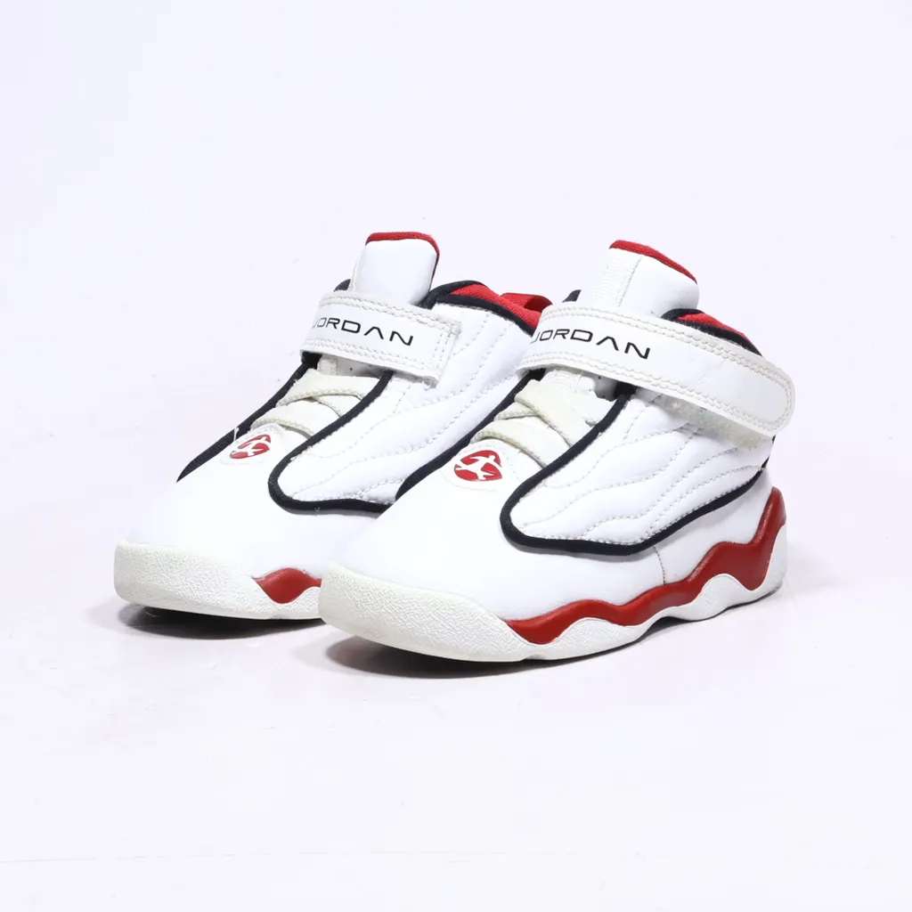 Air Jordan Pro Strong Sport Shoes Leather White Color For Kids