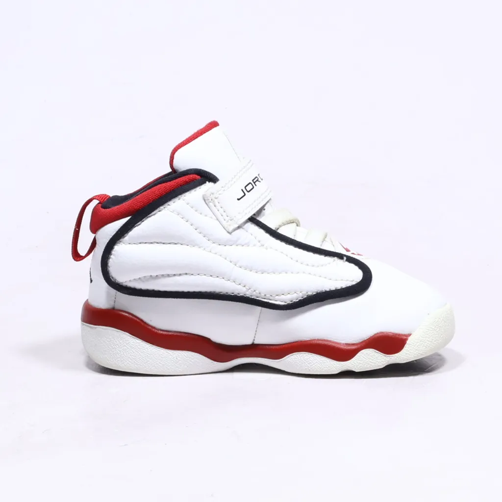 Air Jordan Pro Strong Sport Shoes Leather White Color For Kids