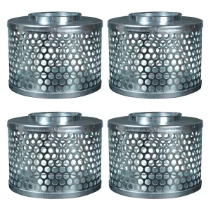 Apache 70001500 Rust-Resistant Plated Steel Suction Strainer, Silver (4 Pack)