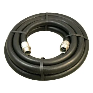 Apache 98108520 15 Foot Long Farm Fuel Transfer Hose with Male Couplings, Black