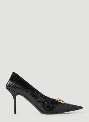 Balenciaga Logo Plaque Heeled Pumps