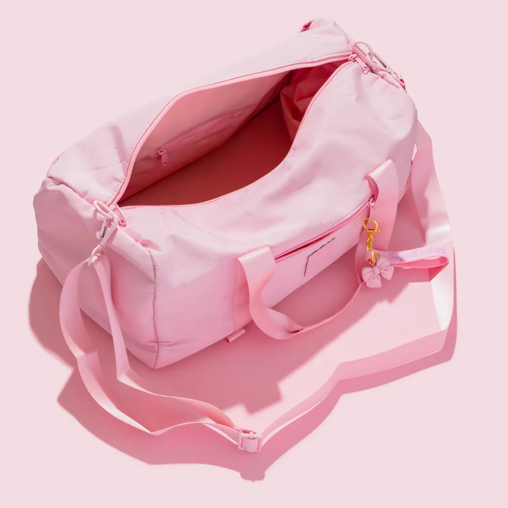 BOW PINK DUFFLE BAG