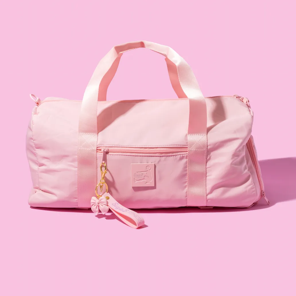 BOW PINK DUFFLE BAG