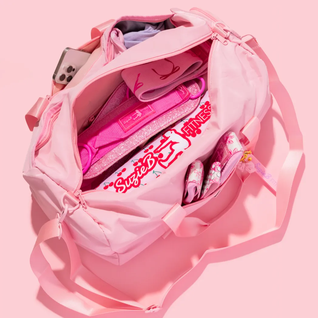 BOW PINK DUFFLE BAG