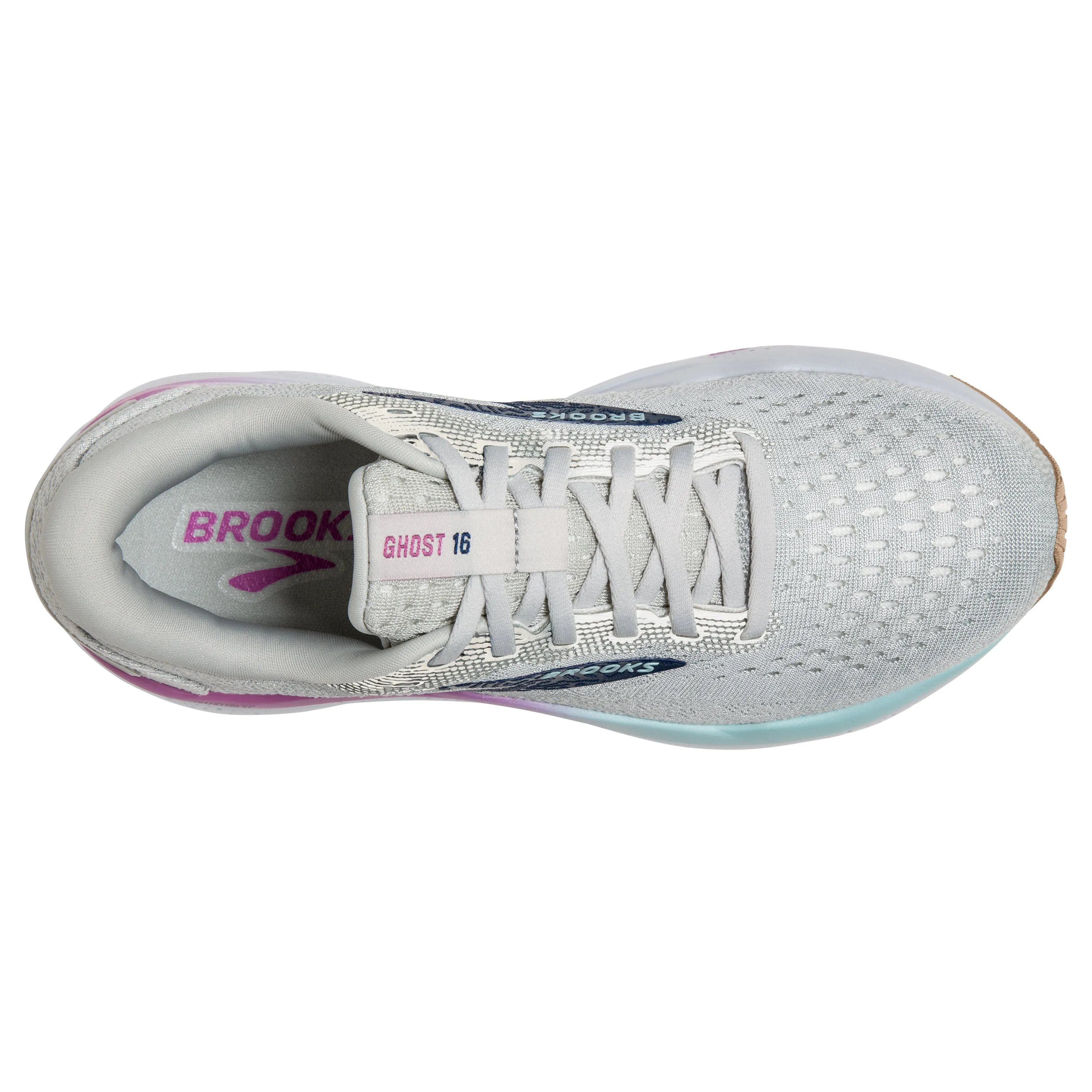 Brooks | Ghost 16 | Women's | White/Grey/Estate Blue