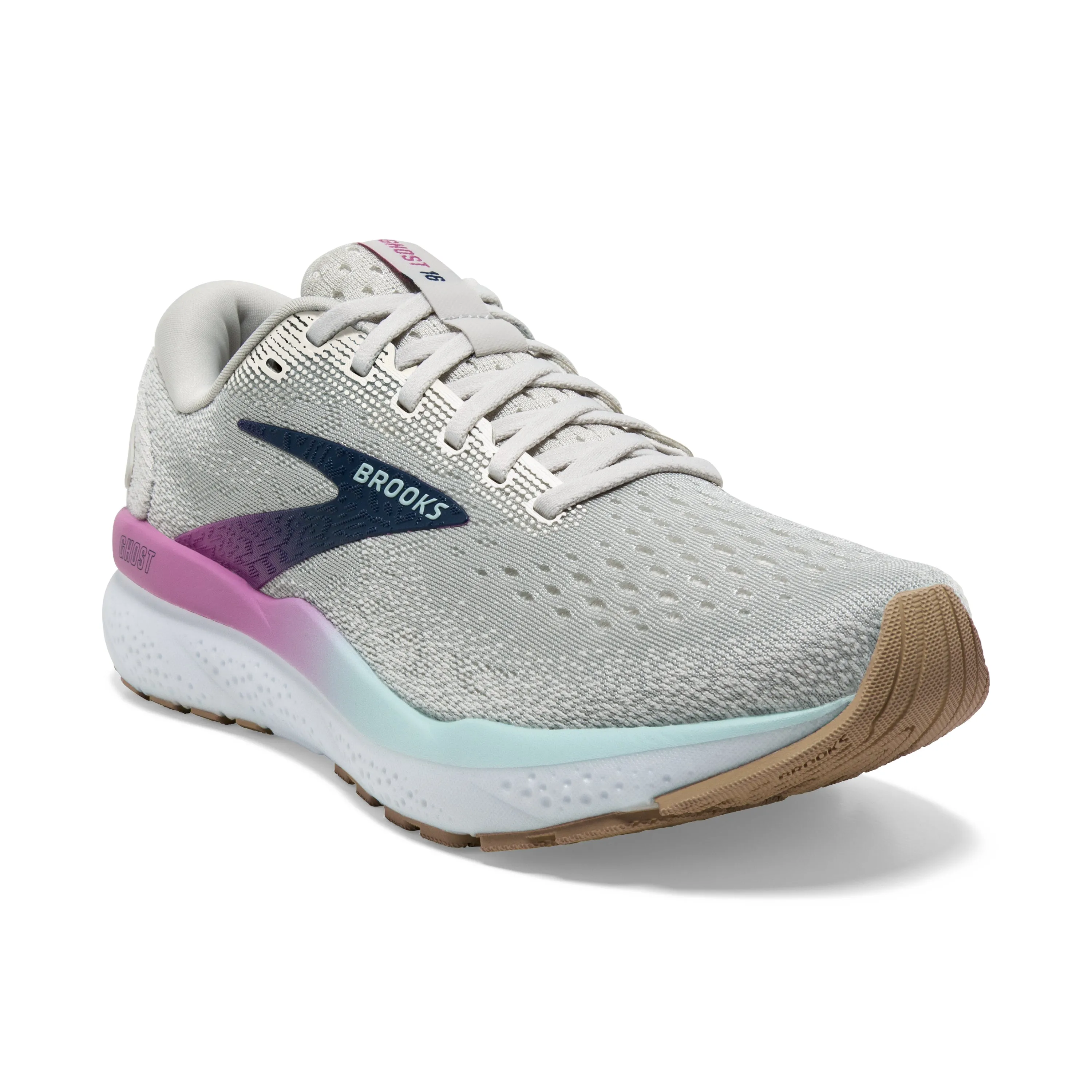 Brooks | Ghost 16 | Women's | White/Grey/Estate Blue