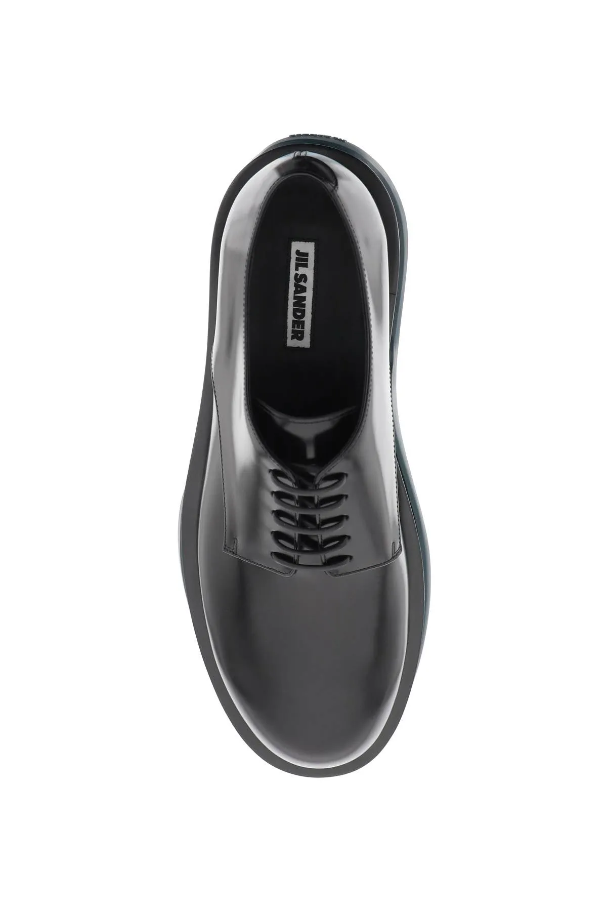brushed leather derby shoe
