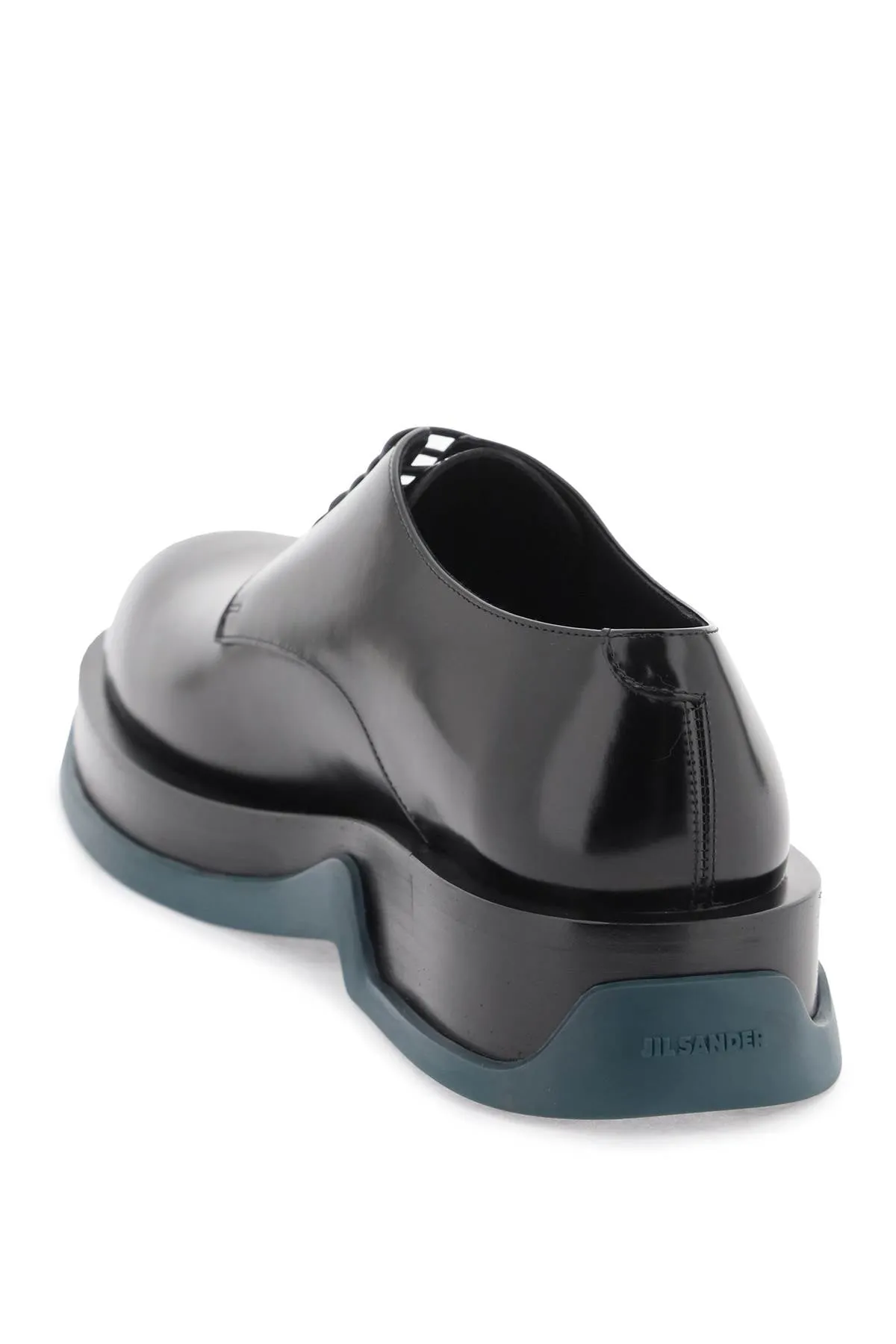 brushed leather derby shoe