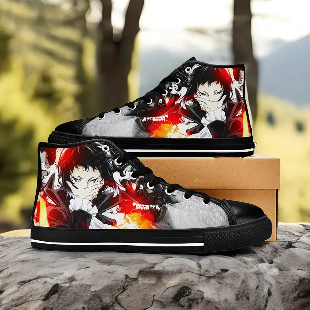 Bungou Stray Dogs Ryuunosuke Akutagawa Shoes High Tops Sneakers for Kids and Adults