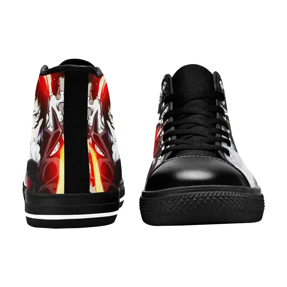 Bungou Stray Dogs Ryuunosuke Akutagawa Shoes High Tops Sneakers for Kids and Adults