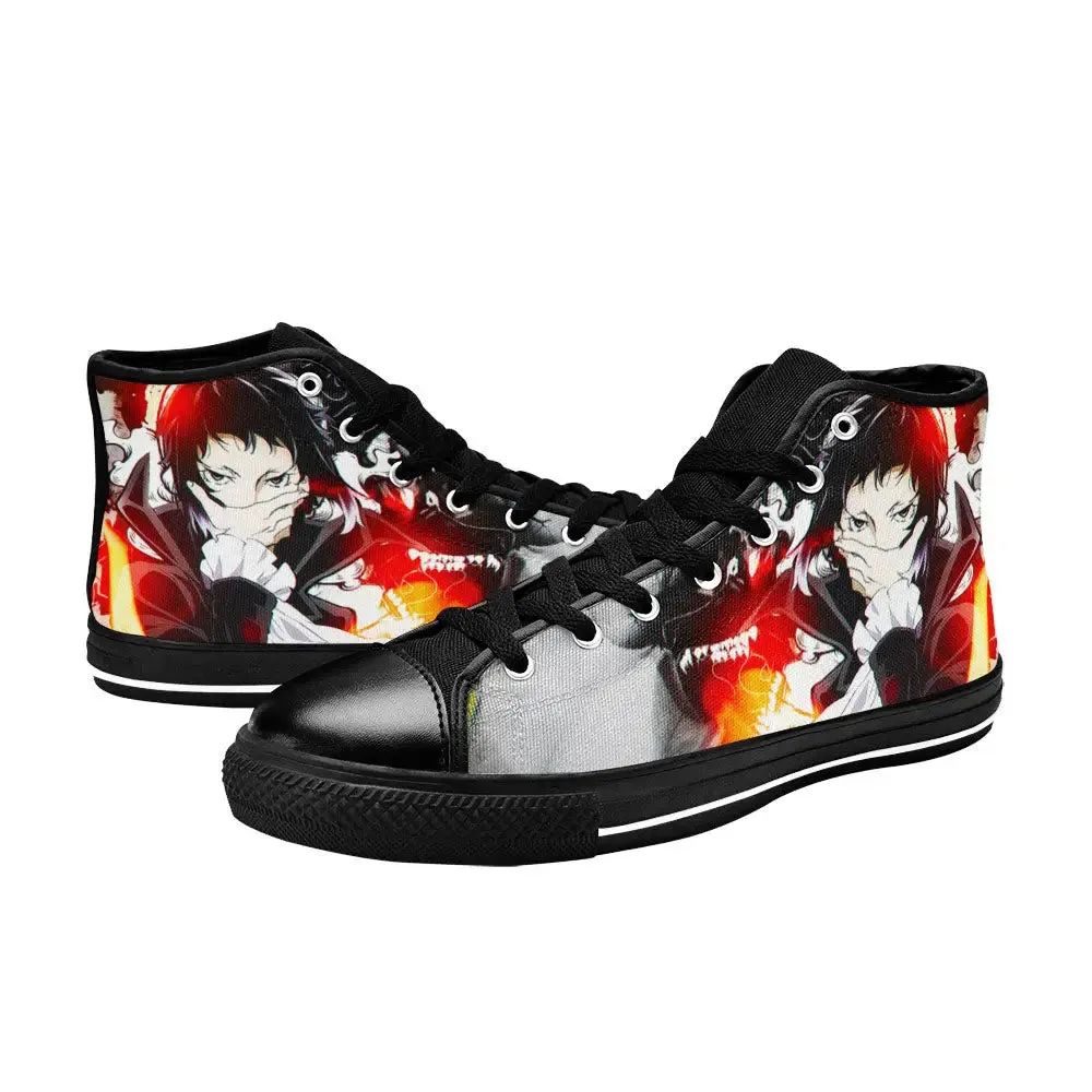 Bungou Stray Dogs Ryuunosuke Akutagawa Shoes High Tops Sneakers for Kids and Adults