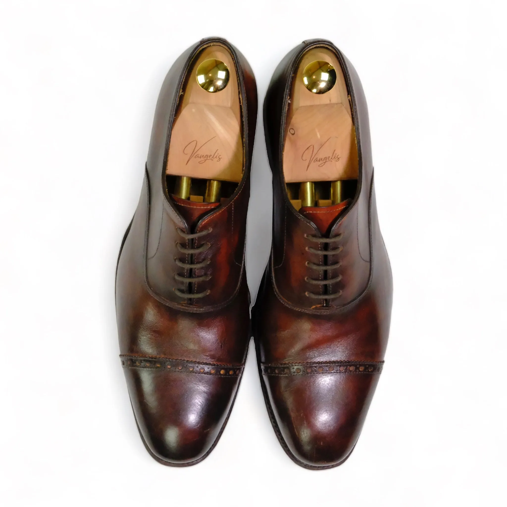 Carlos Santos - Burgundy Cap Toe Oxfords UK 9,5 / EU 43,5