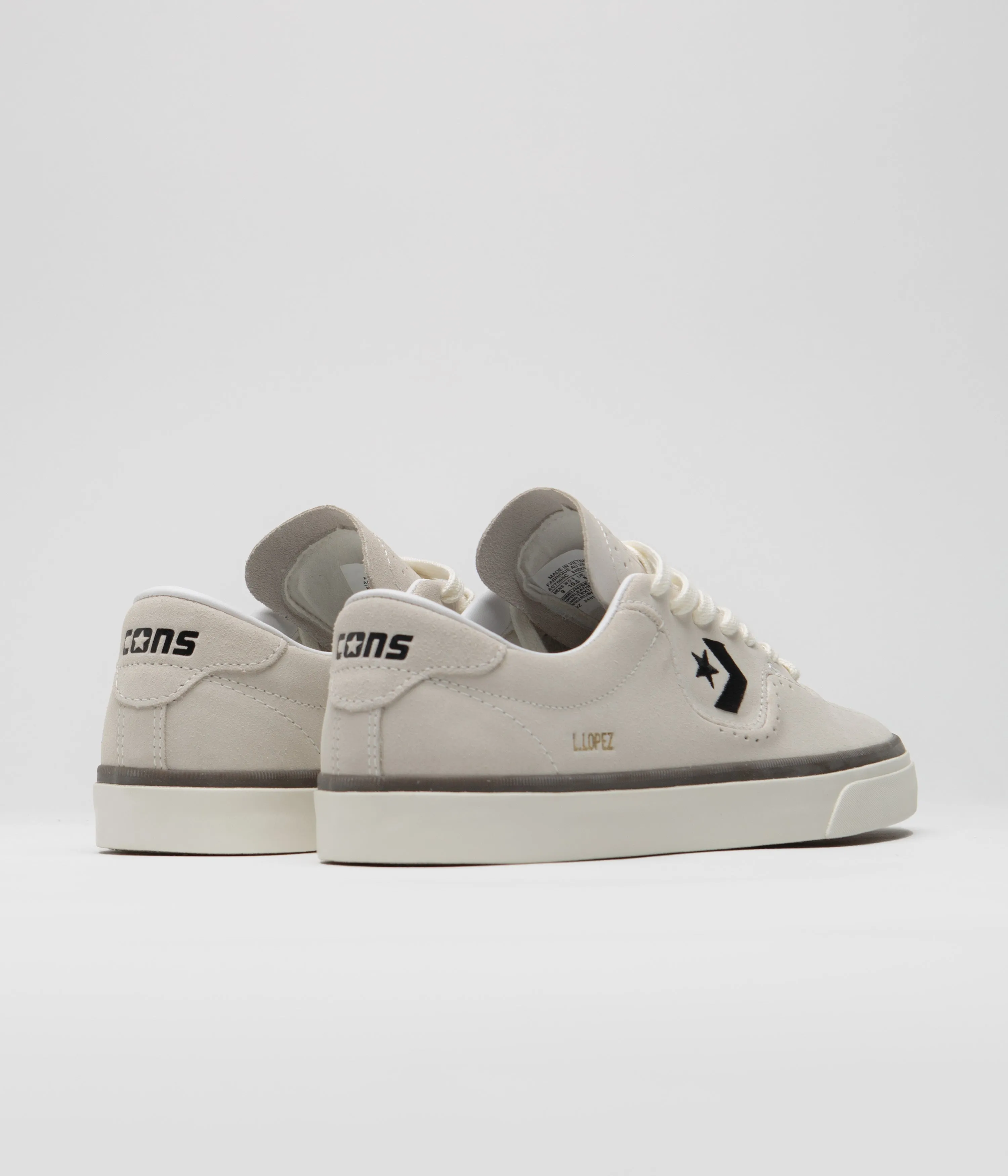 Converse Cons Louie Lopez Pro Ox Shoes - Egret / Black / Egret