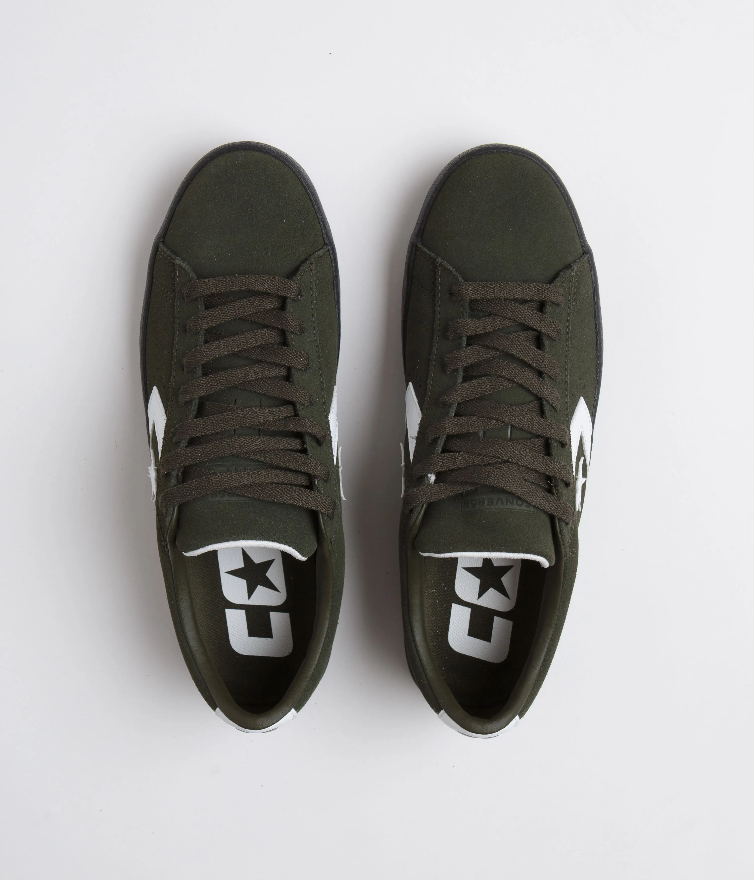 Converse Pro Leather Fall Tone Shoes - Forest Shelter / White / Black