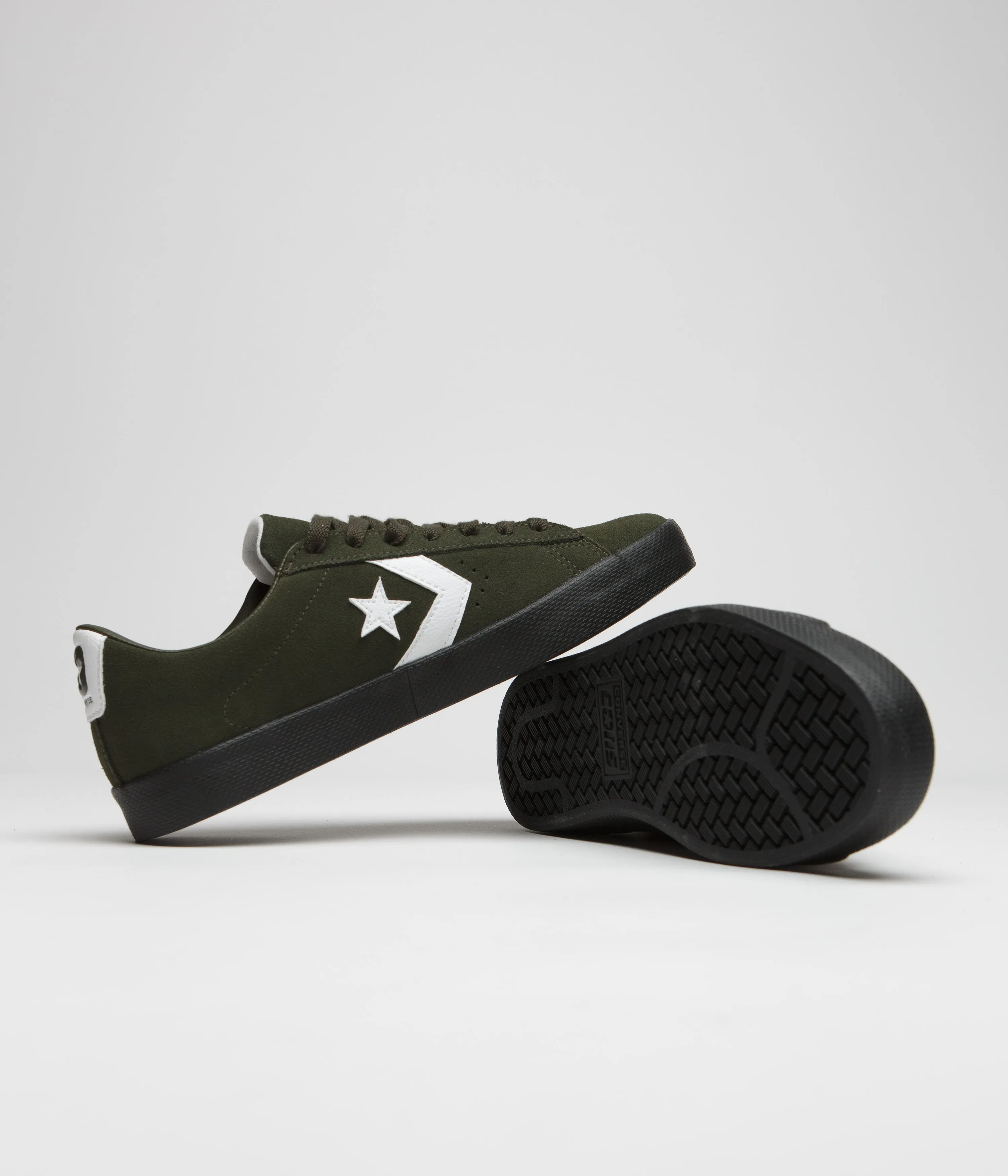 Converse Pro Leather Fall Tone Shoes - Forest Shelter / White / Black