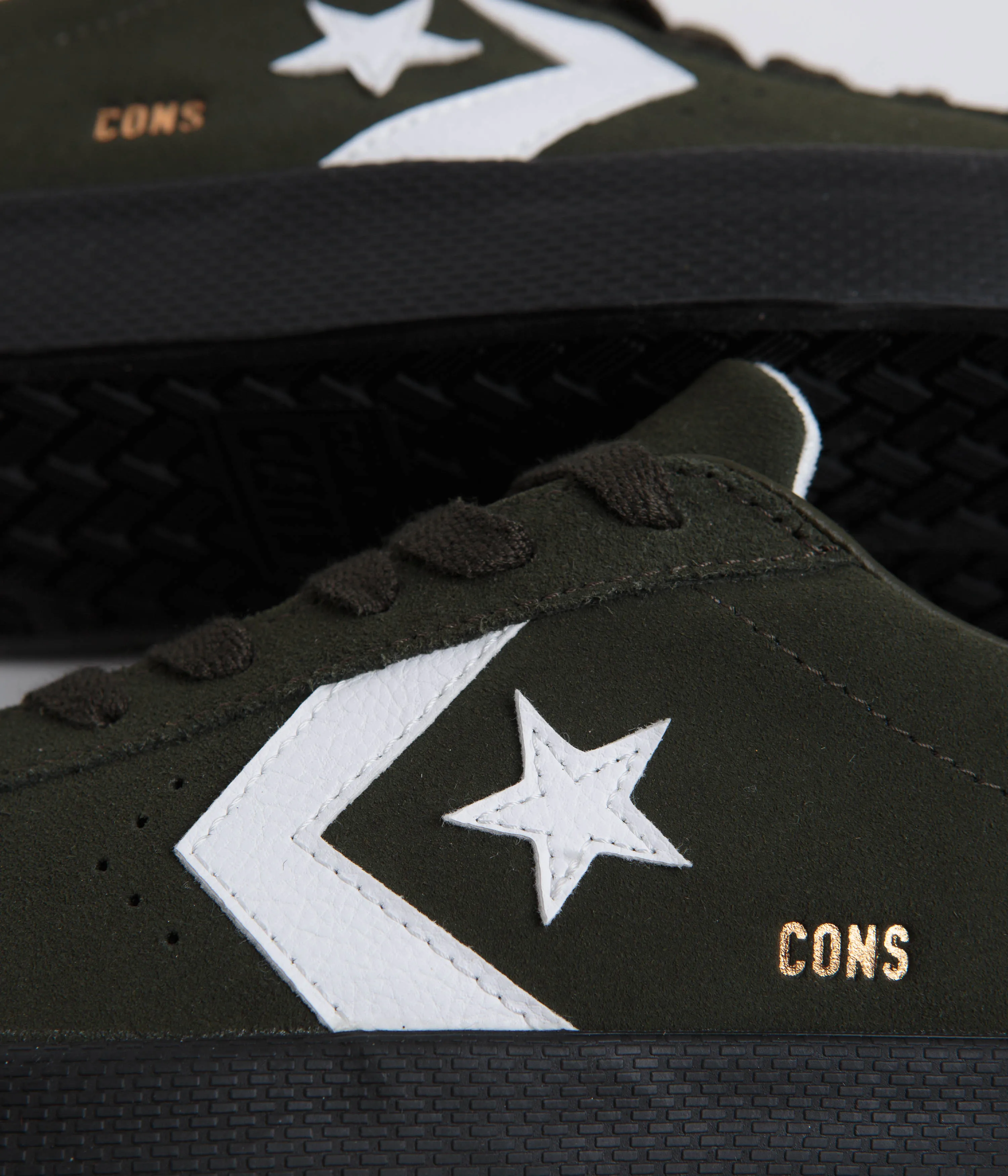 Converse Pro Leather Fall Tone Shoes - Forest Shelter / White / Black