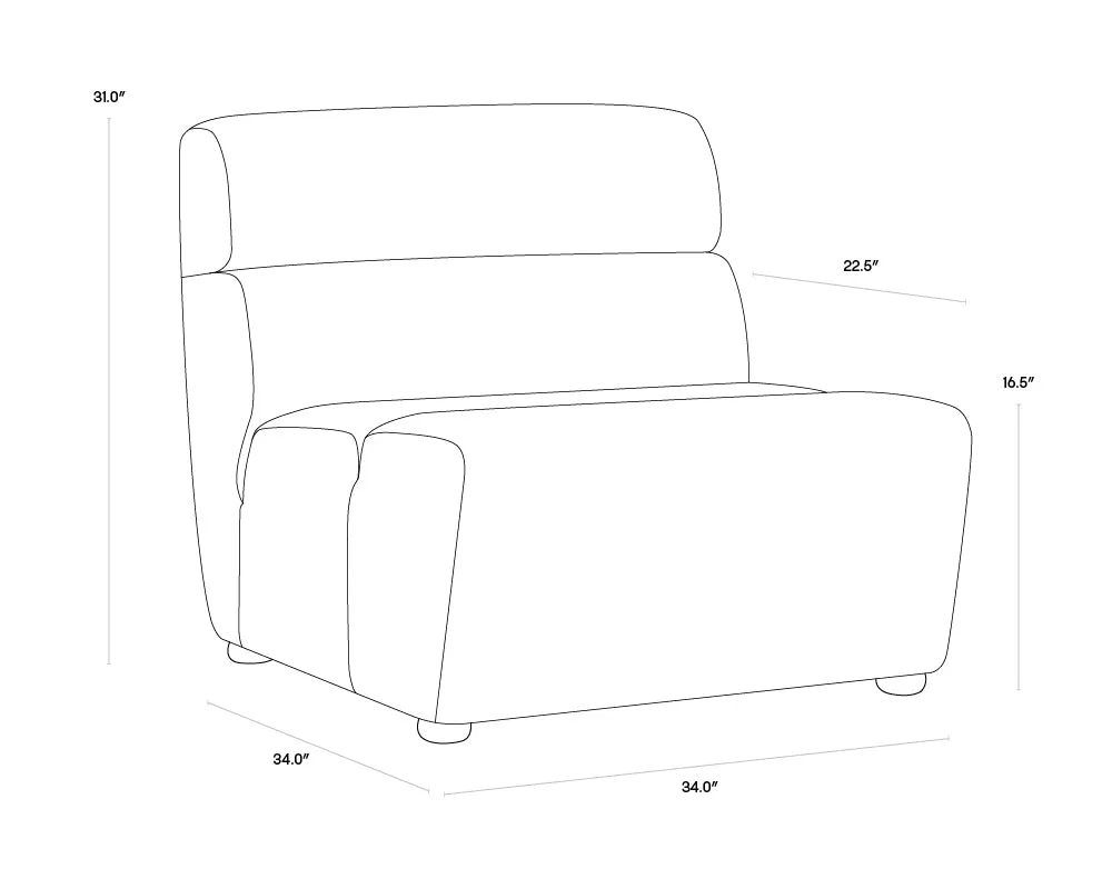 Cornell Modular Armless Chair