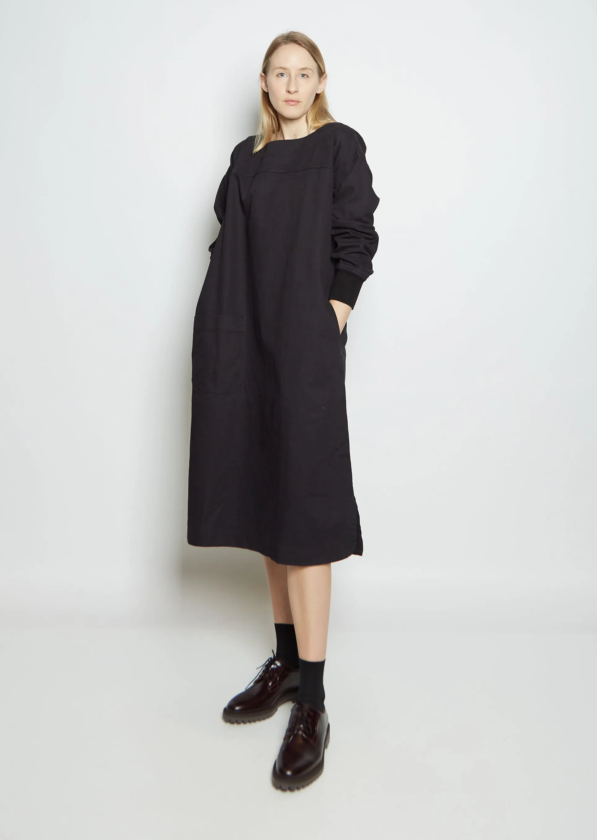 Cotton Twill Smock Dress