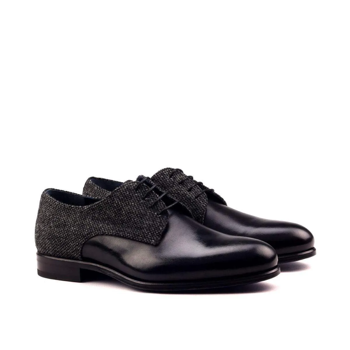 Derby-Box Calf, Sartorial, Black, Grey-Wholesale