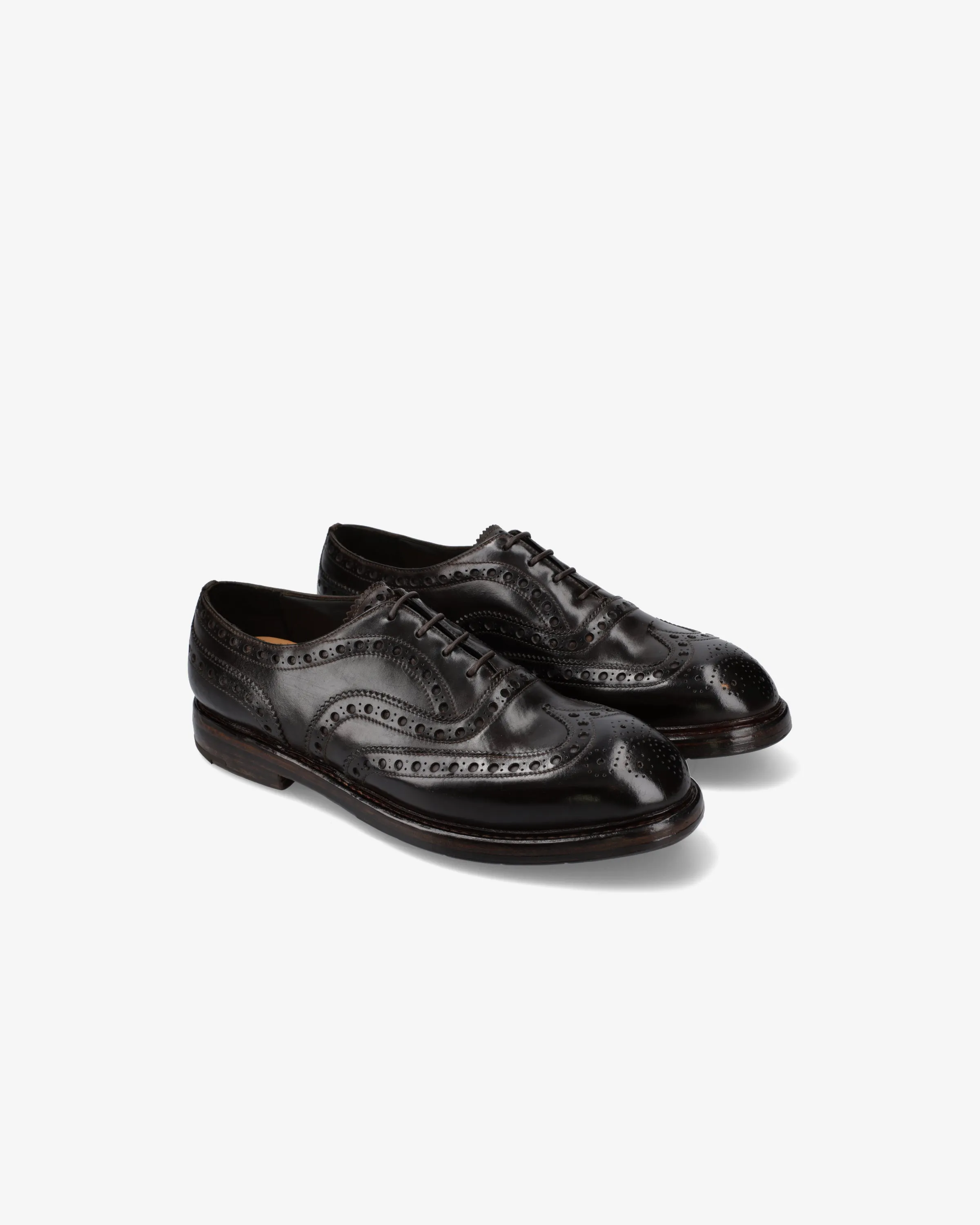 Derby shoes in king brass horse leather