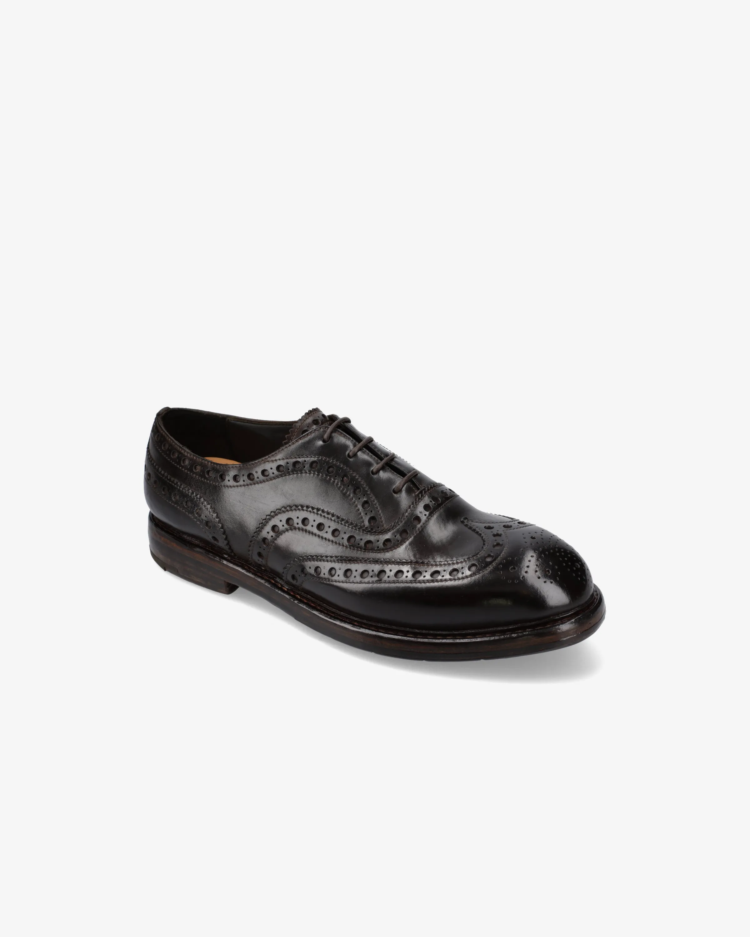 Derby shoes in king brass horse leather