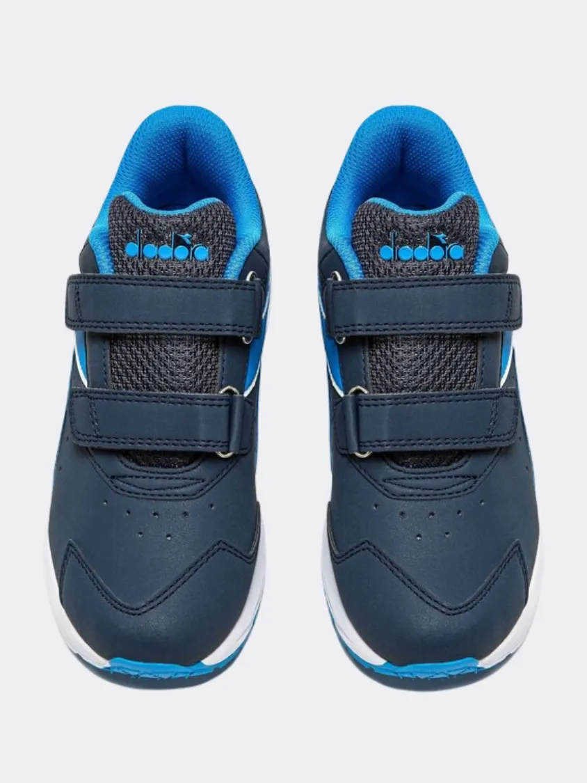 Diadora Falcon Sl V 4 Ps-Boys Running Shoes Blue/Navy/White