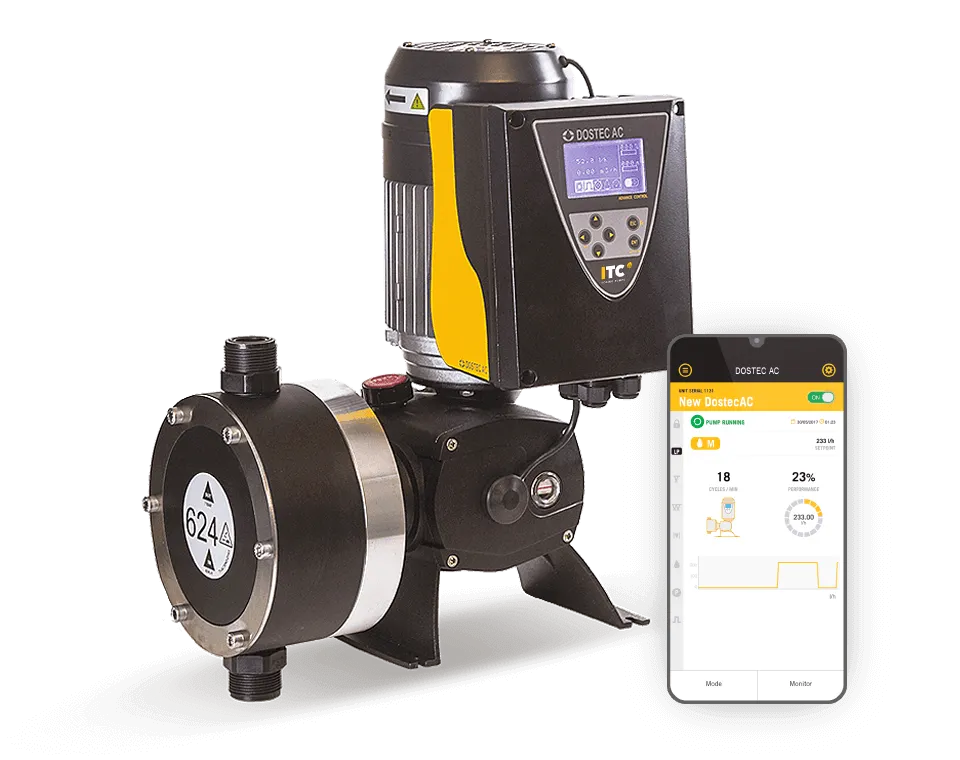 Dostec 40 AC Advanced Control Diaphragm Dosing Pump with Remote Monitoring (6.5-342LPH)