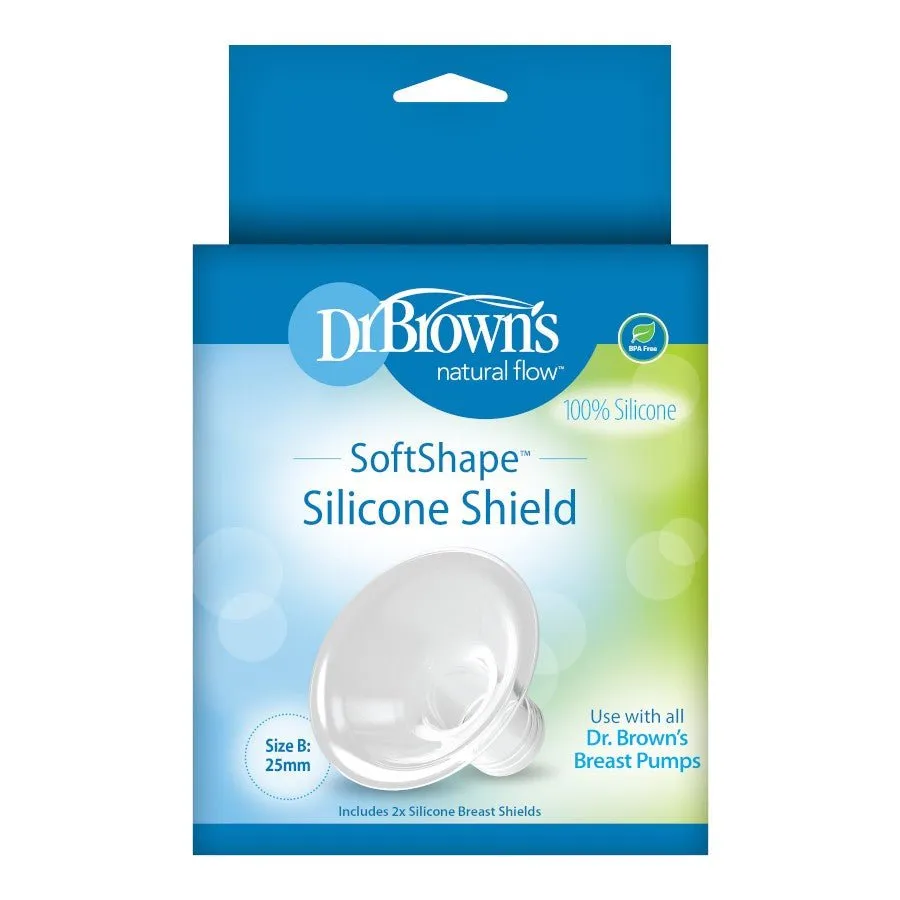 Dr.Brown's Soft Shape Silicone Shields - 2 pack - Size B - Transparent