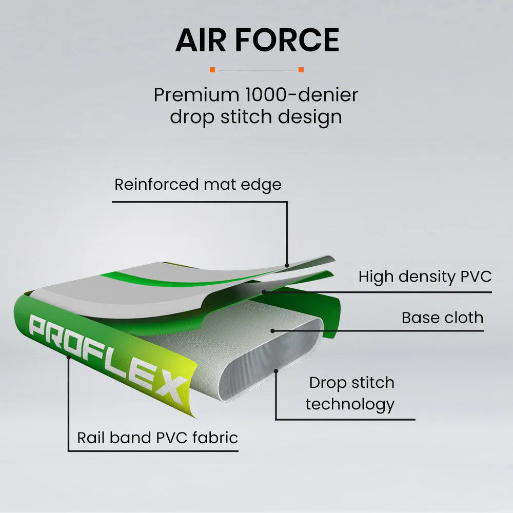 Durable Inflatable Air Track Mat 400x100x10cm with Pump - Proflex