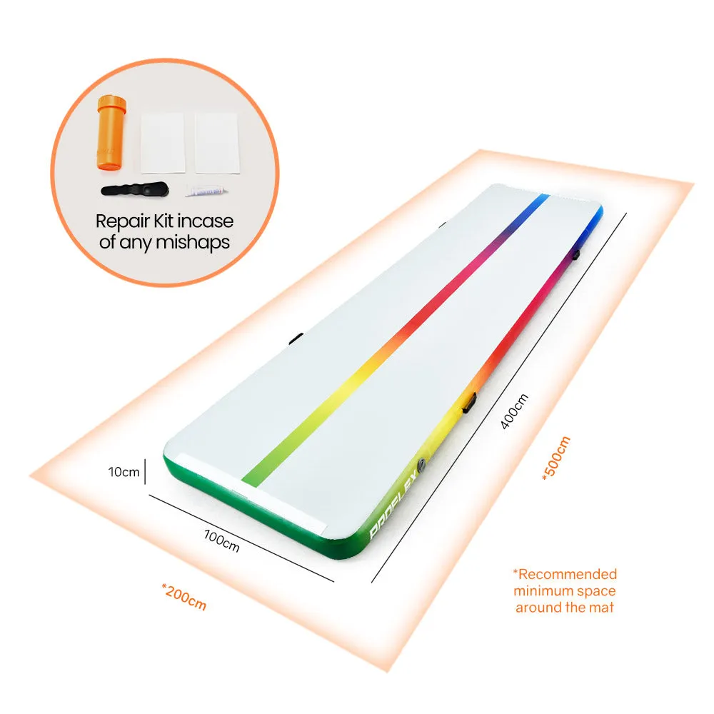 Durable Inflatable Air Track Mat 400x100x10cm with Pump - Proflex