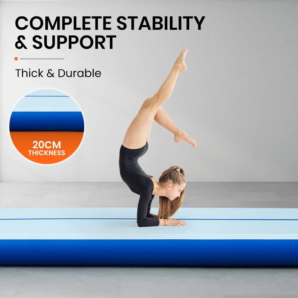 Durable Inflatable Air Track Mat 600x200x20cm for Gymnastics - Proflex