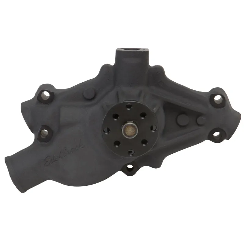 Edelbrock Victor-Pro Circle Track Water Pump - Short - Black - SB Chevy - 3/4" Pilot Shaft