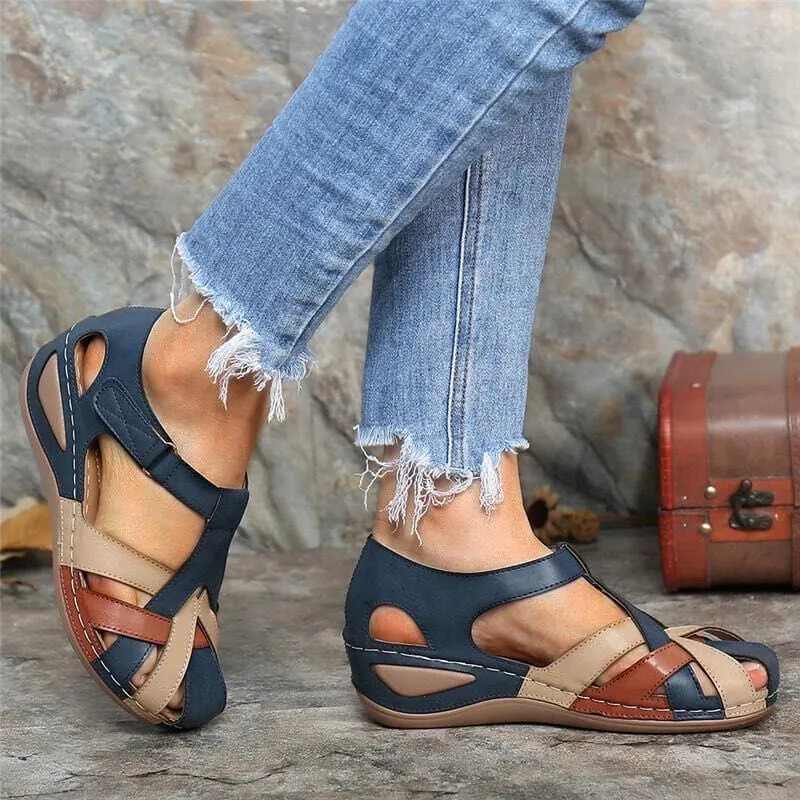 Fashionkova  Fashion Women Sandals Sli On Round Female Slippers Casual Comfortable Outdoor Fashion Sunmmer Flat Plus Size Shoes Women