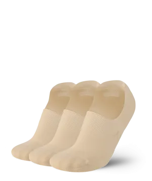 Flagship No Show Socks Beige 3-Pack