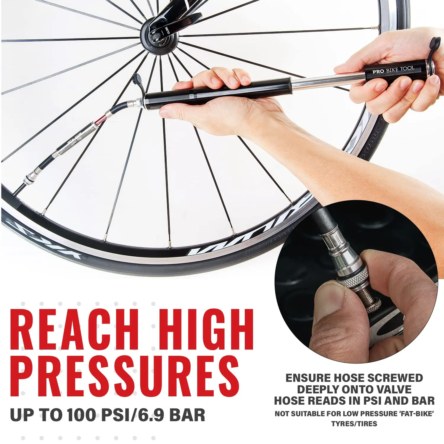 High Pressure Mini Pump w/Gauge