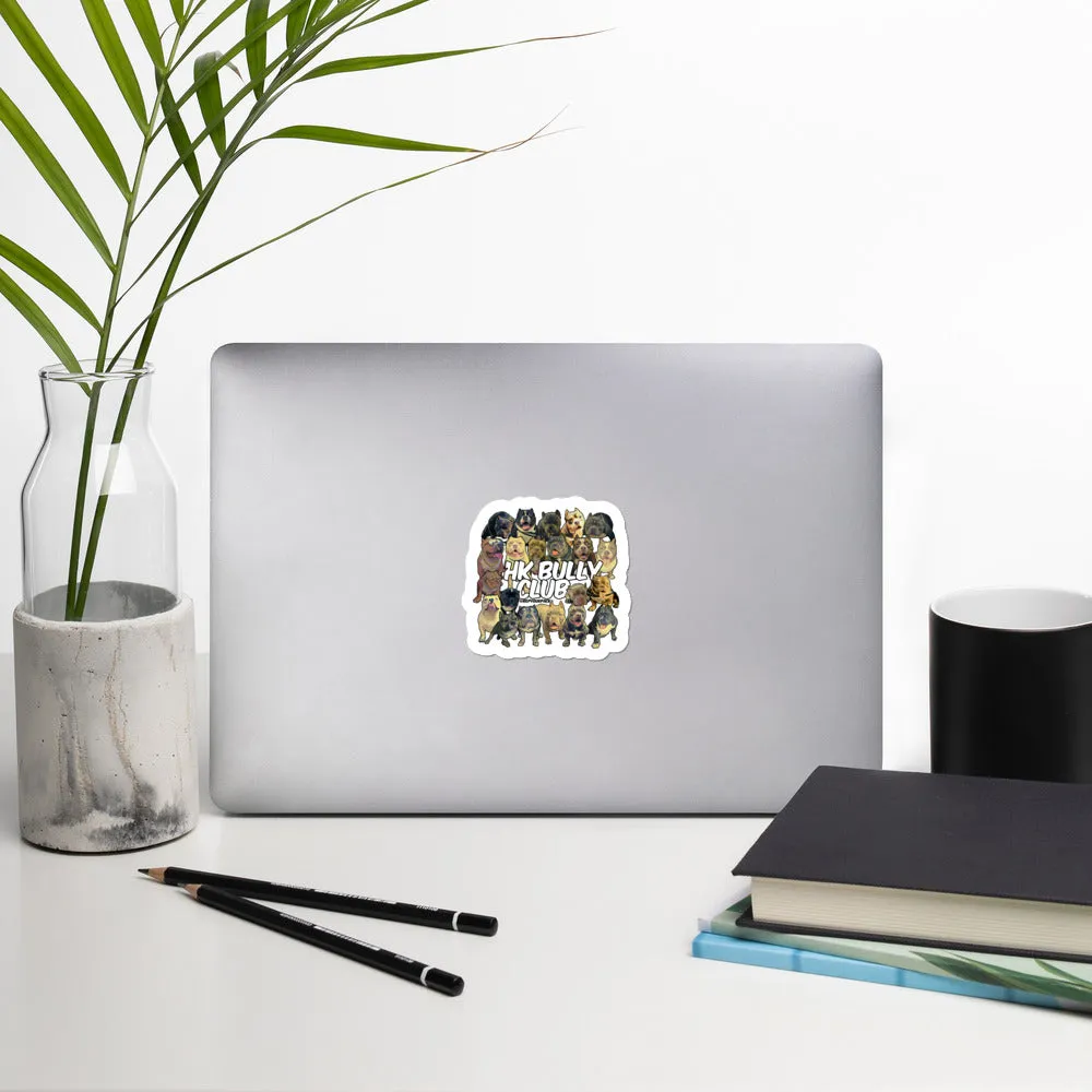 HK Bully Club (HK Wht) Bubble-free stickers