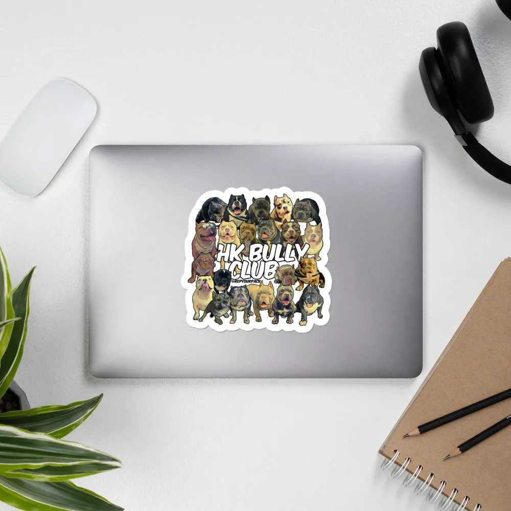 HK Bully Club (HK Wht) Bubble-free stickers