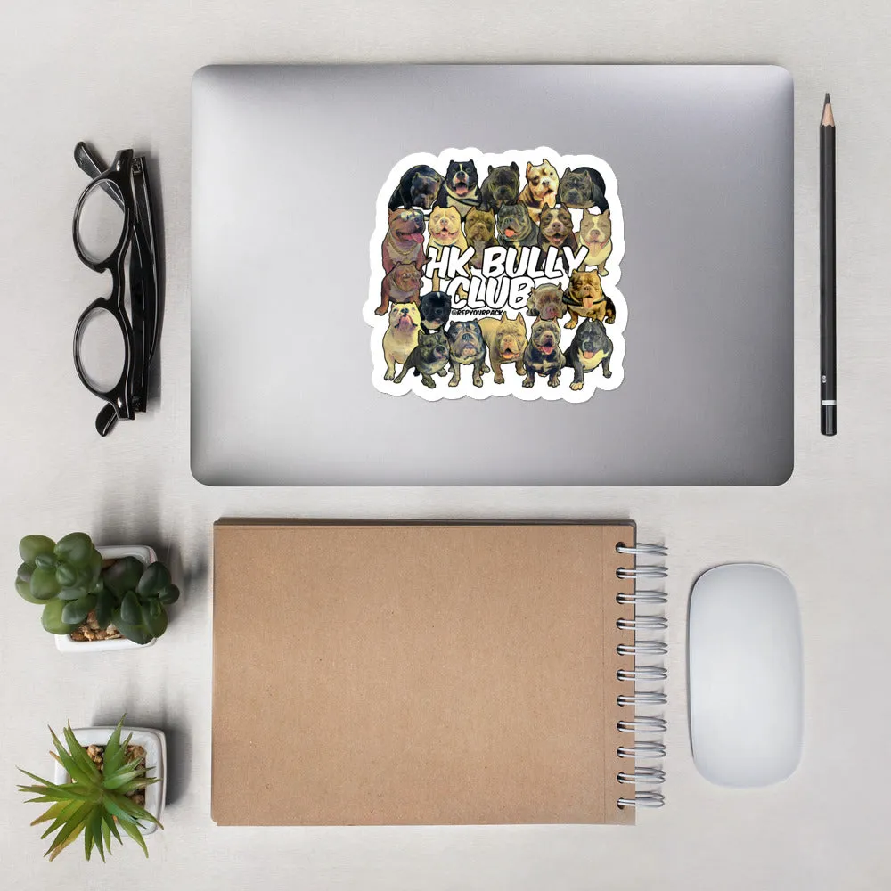 HK Bully Club (HK Wht) Bubble-free stickers