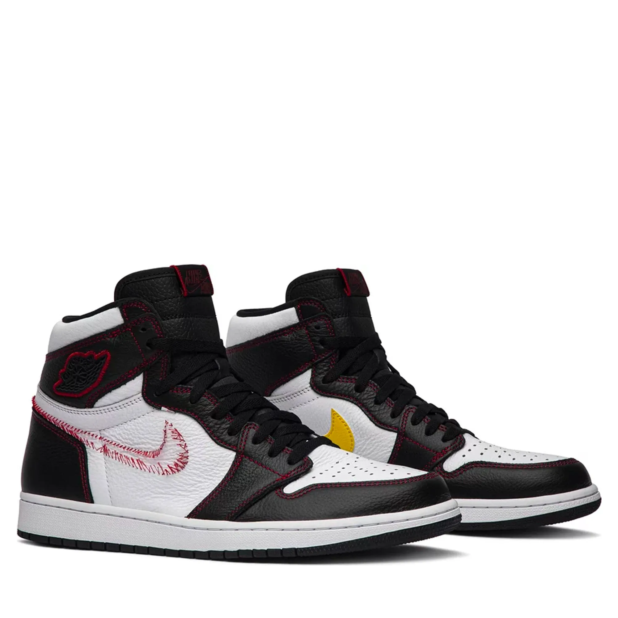 Jordan 1 Retro High Defiant White Black Gym Red
