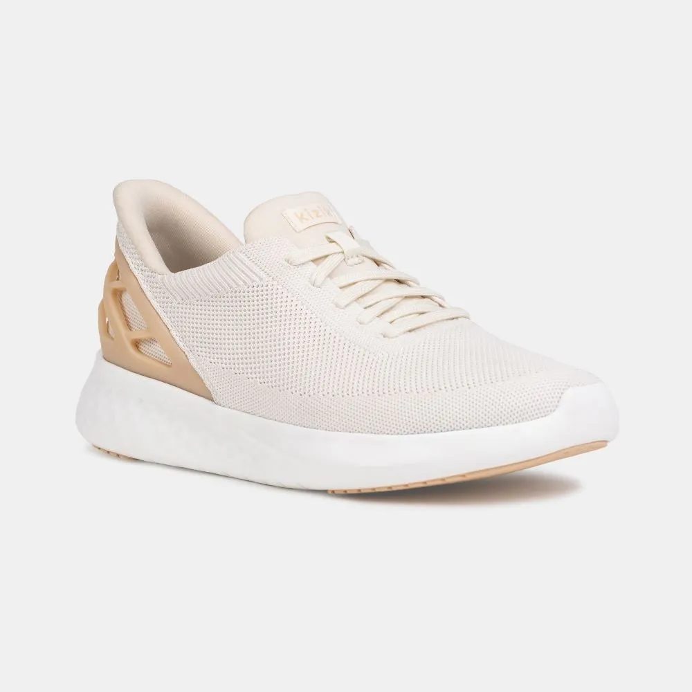 'KIZIK' Unisex Athens Sneaker - White / Creme