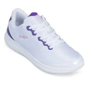 KR Strikeforce Womens Glitz White/Purple Bowling Shoes