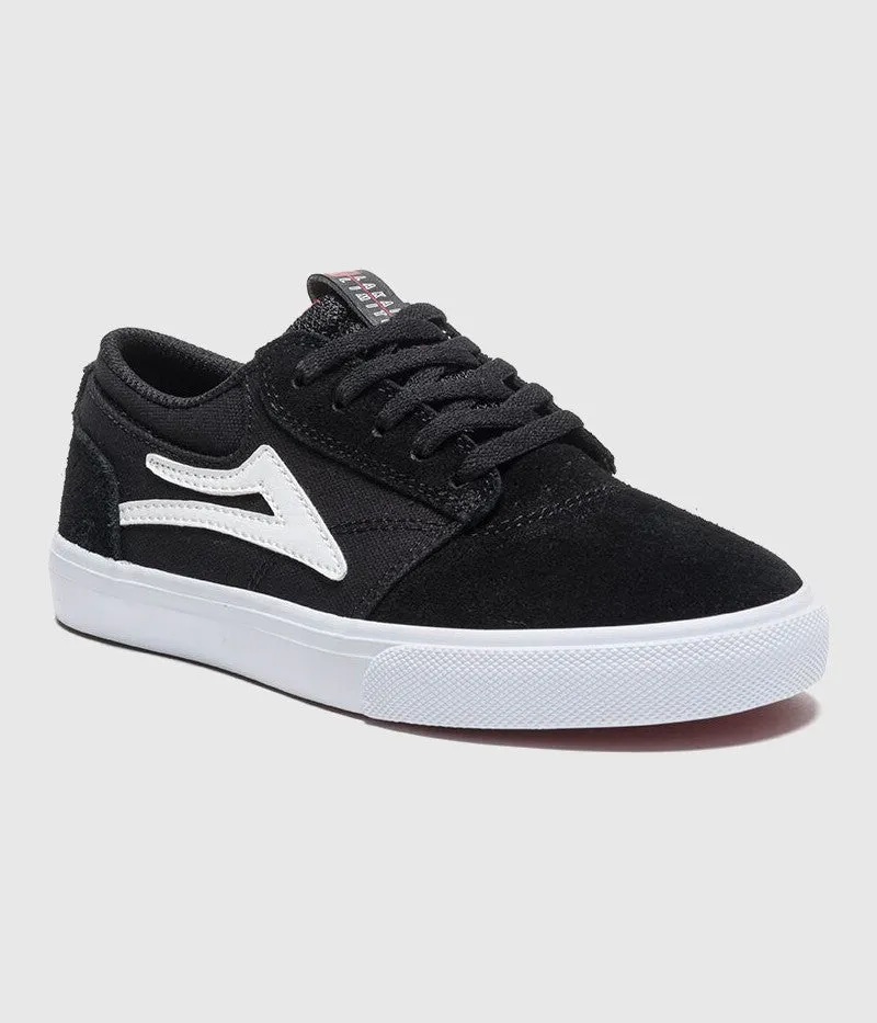 Lakai Griffin Kids Skate Shoes Black Suede